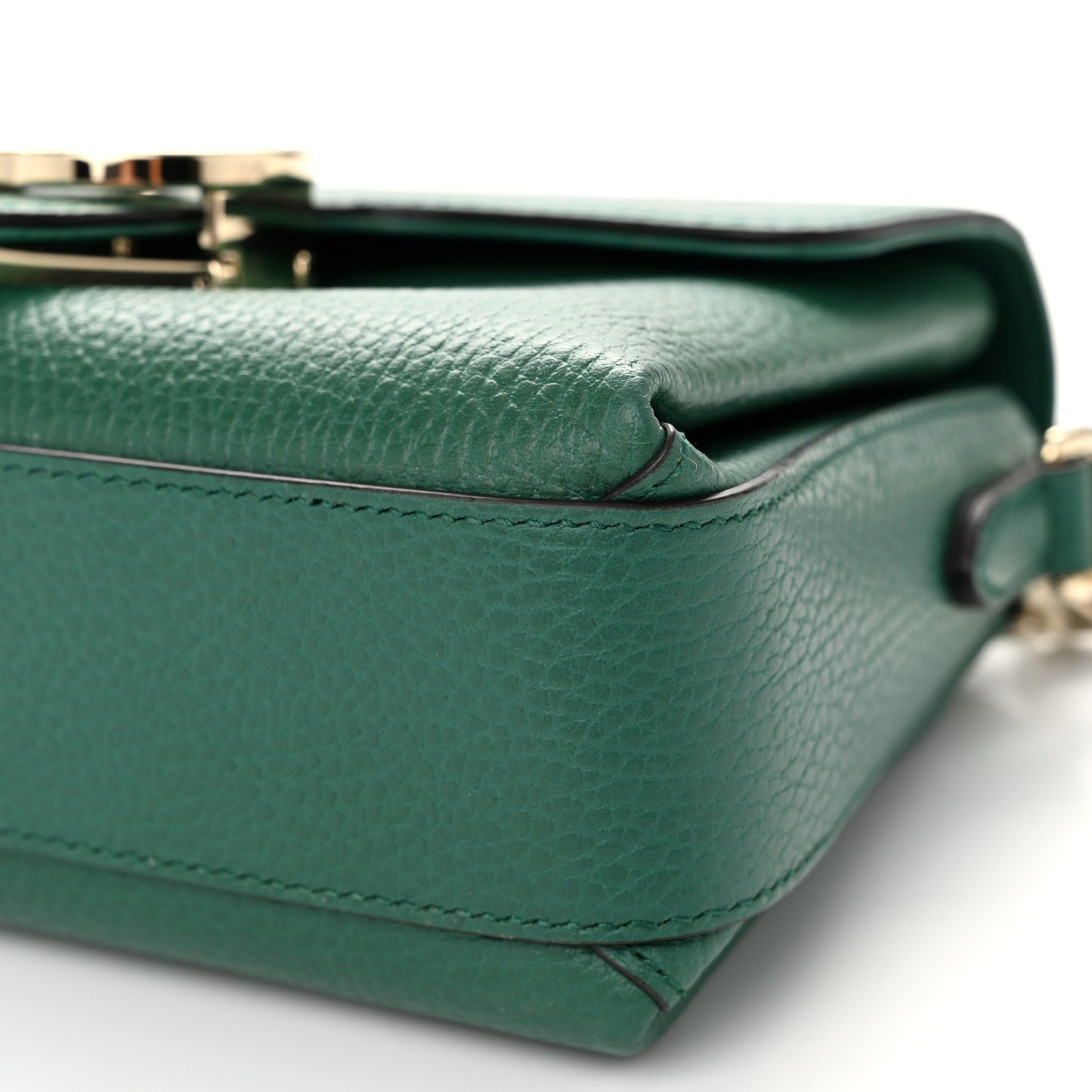 Dollar Calfskin Interlocking G Crossbody Bag Emerald
