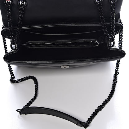 Saint Laurent Calfskin Y Quilted Monogram Small Loulou Chain Satchel Black 5 of 10