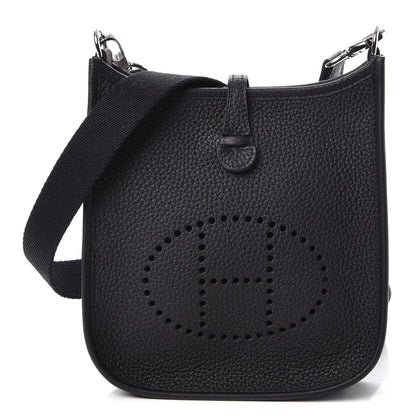 Hermes Taurillon Clemence Evelyne TPM Black 1 of 8