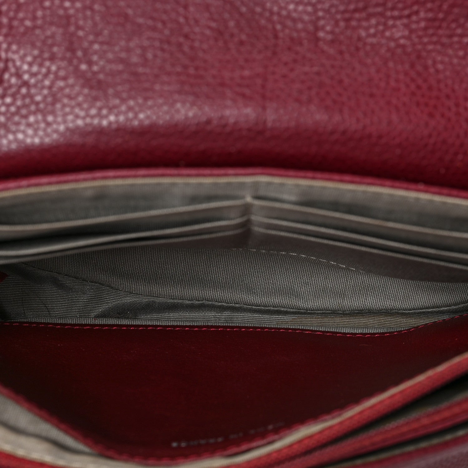 Chanel Caviar Half Moon Wallet On Chain WOC Burgundy 4 of 8