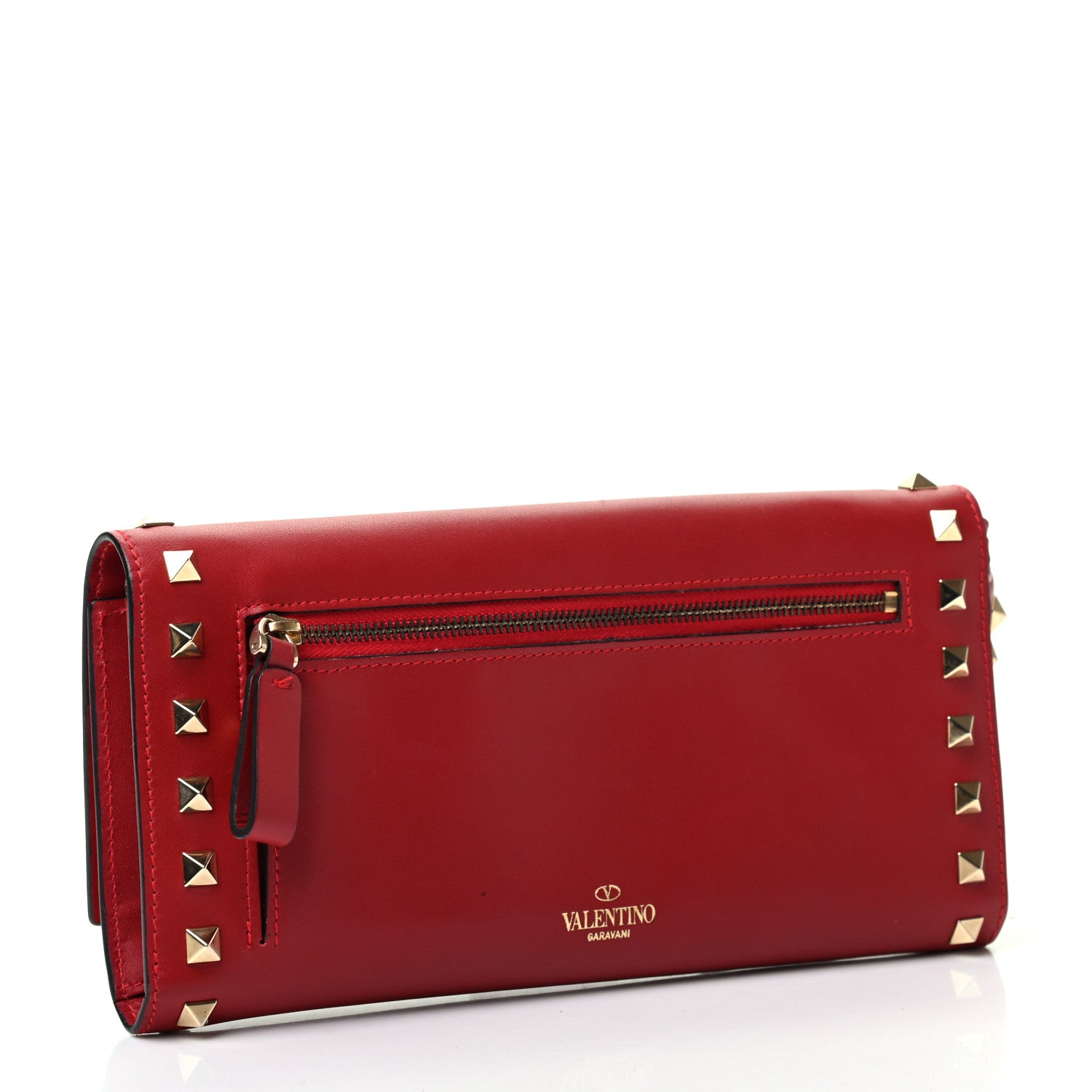 Valentino Garavani Calfskin Rockstud Wristlet Wallet Rosso Valentino 2 of 7