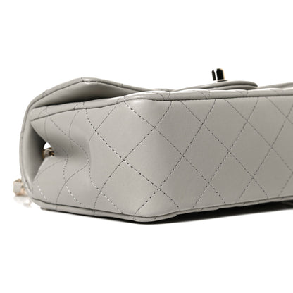 Chanel Lambskin Quilted Mini Rectangular Flap Grey 8 of 11