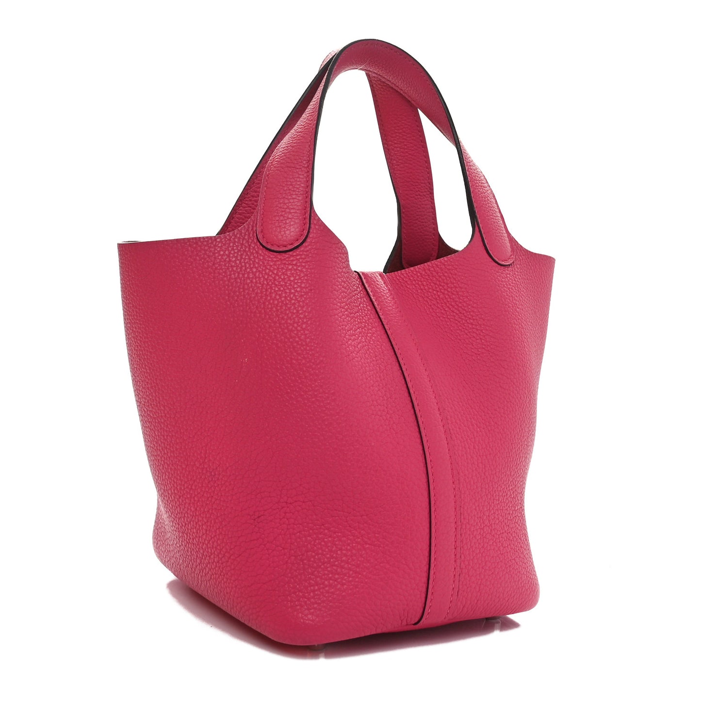 Taurillon Clemence Picotin Lock 18 PM Rose Shocking