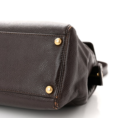 Chanel Caviar Flap Shoulder Bag Brown 9 of 16