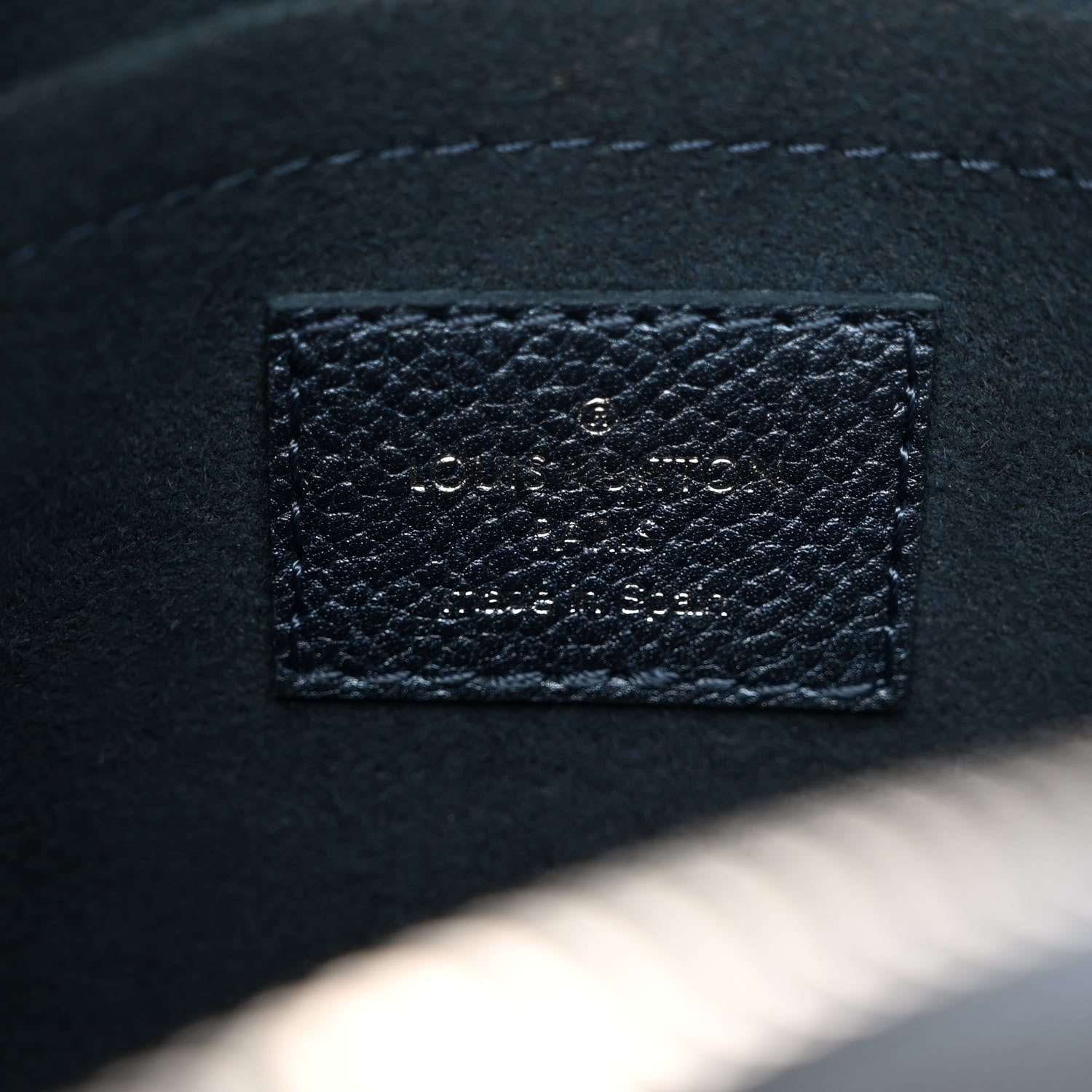 Louis Vuitton Metallic Empreinte Monogram Giant Speedy Bandouliere 20 Navy Nacre 6 of 9