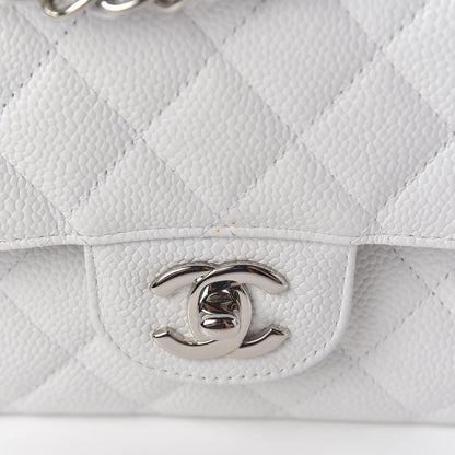 Chanel Caviar Quilted Medium Double Flap White 15 of 21