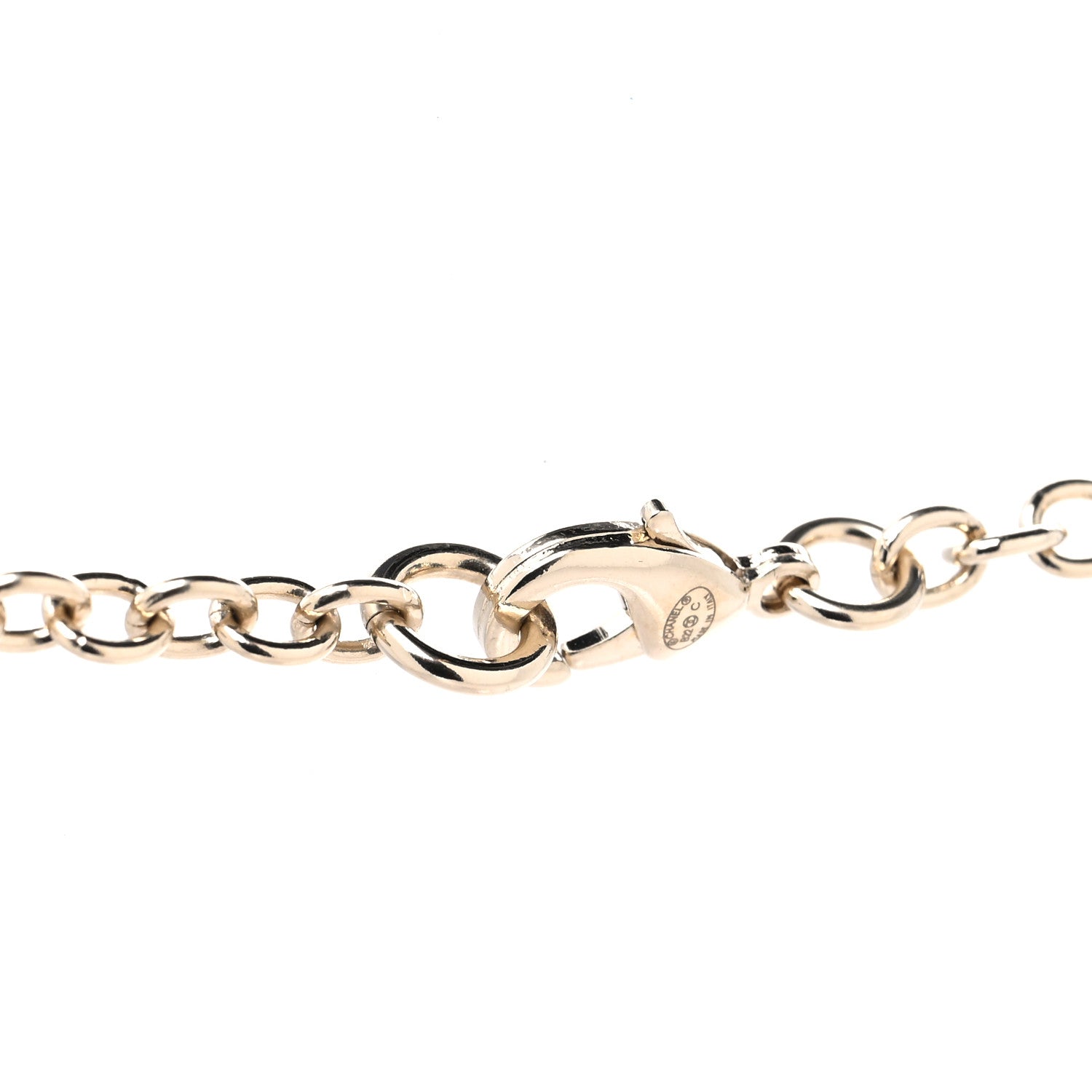 Chanel Metal Long Necklace Gold Black 4 of 5