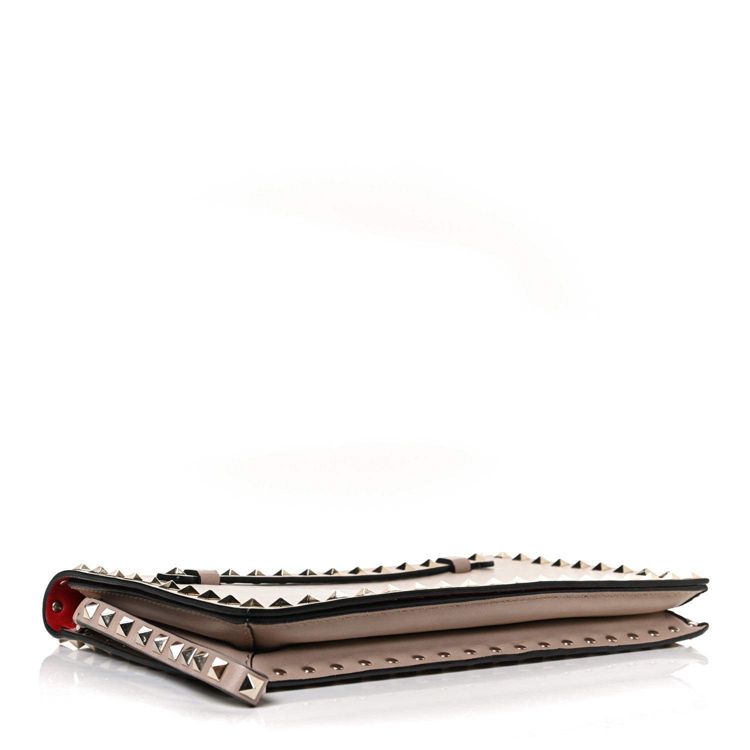 Valentino Garavani Nappa Rockstud Wristlet Clutch Poudre 4 of 10
