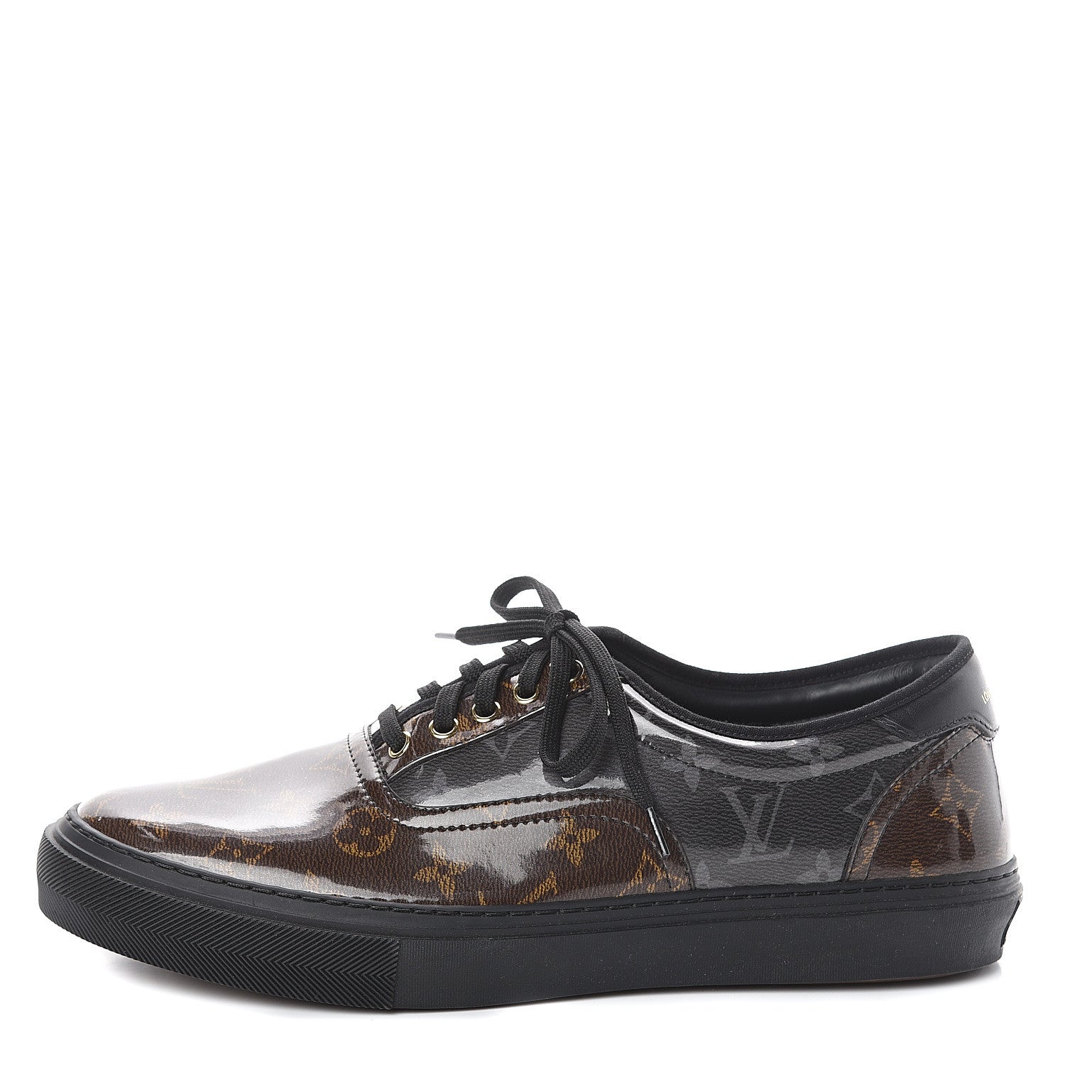 Louis Vuitton Monogram Eclipse Glazed Trocadero Richelieu Sneakers 10.5 Ebene 1 of 7