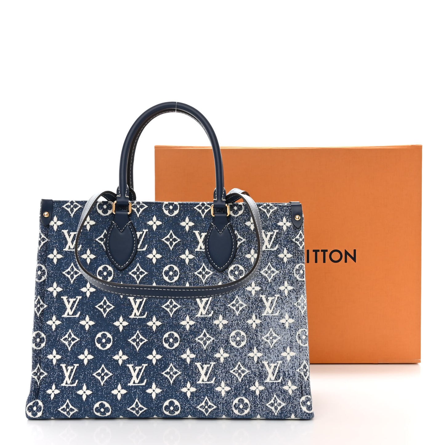 Monogram Jacquard Denim Onthego MM Bleu