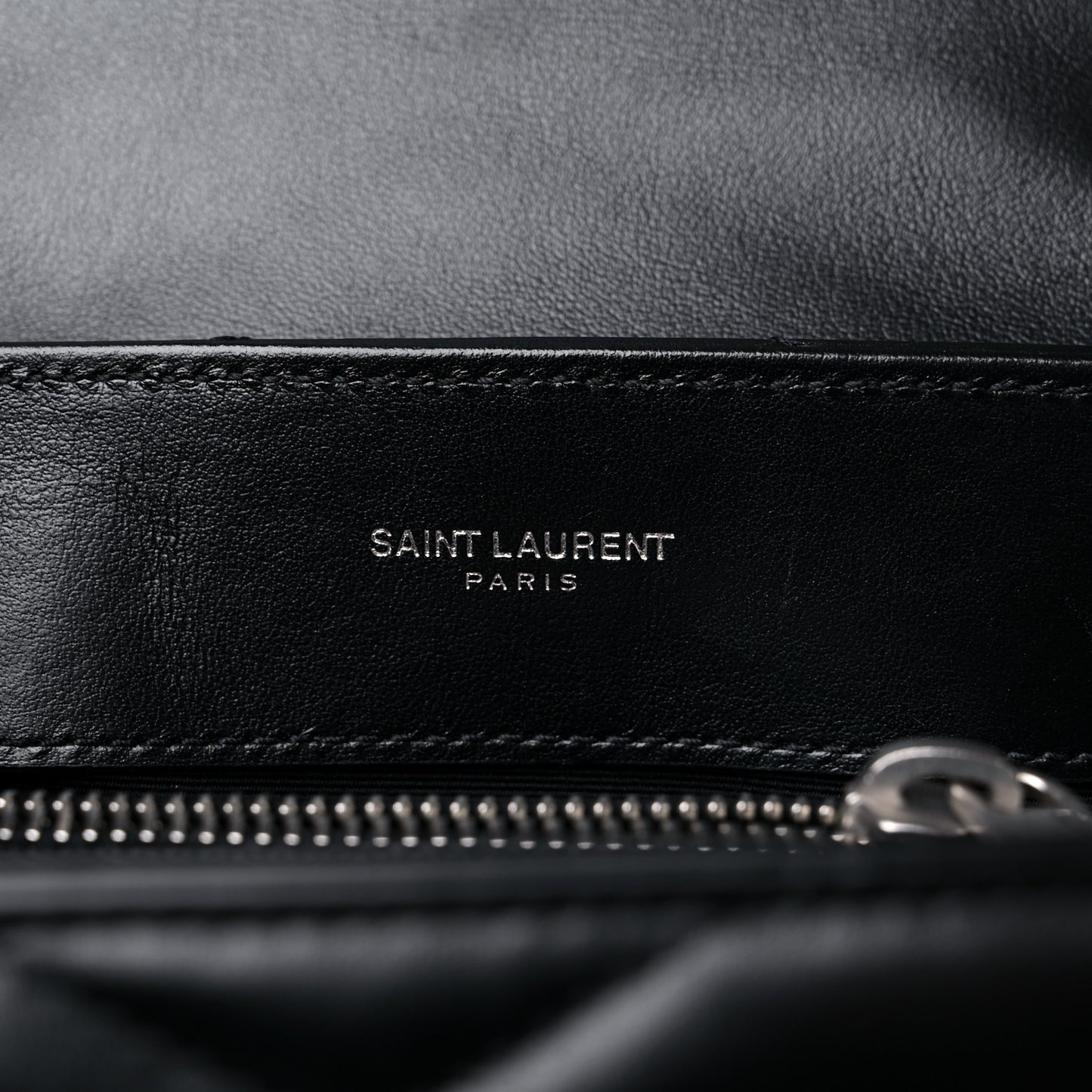 Calfskin Y Quilted Monogram Small Loulou Chain Satchel Black
