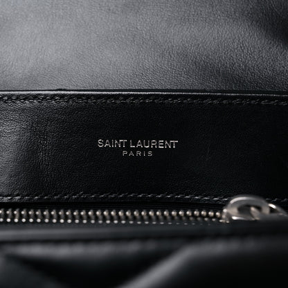 Saint Laurent Calfskin Y Quilted Monogram Small Loulou Chain Satchel Black 5 of 10