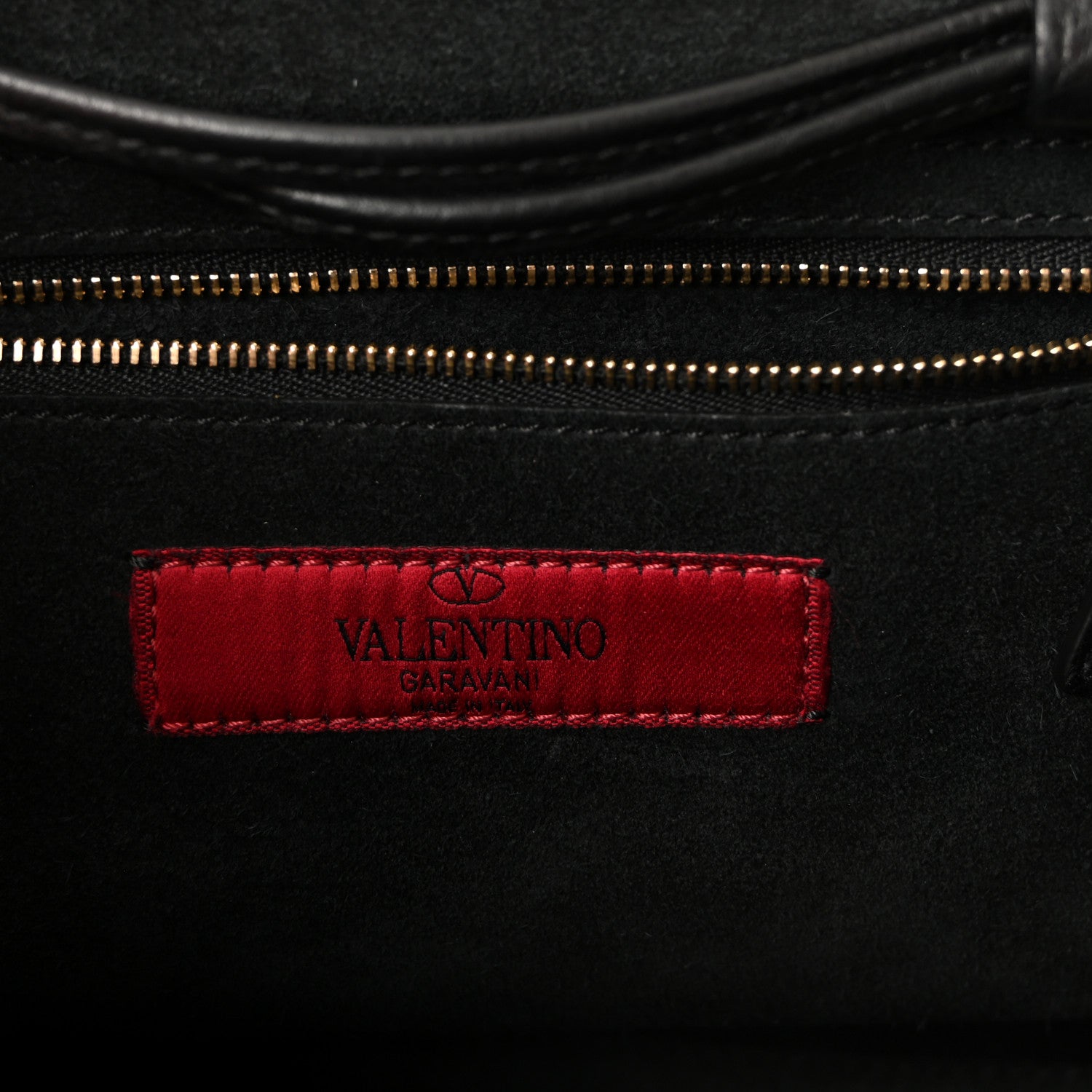 Valentino Garavani Grained Calfskin Rockstud Double Handle Cinch Tote Black 6 of 9