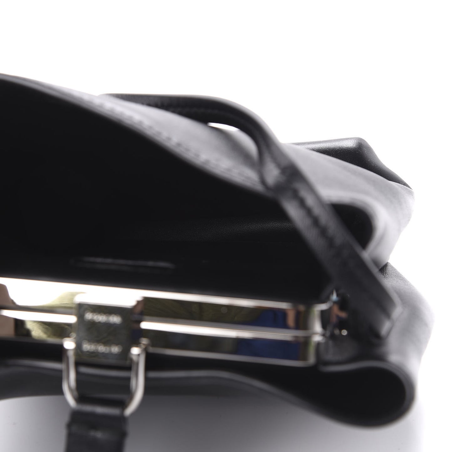 Calfskin Frame Crossbody Bag Black