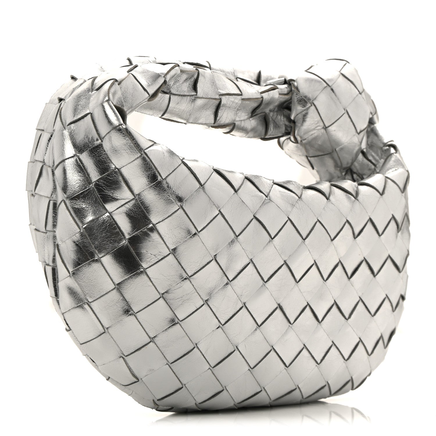 Bottega Veneta Metallic Nappa Intrecciato Mini Jodie Silver 2 of 10