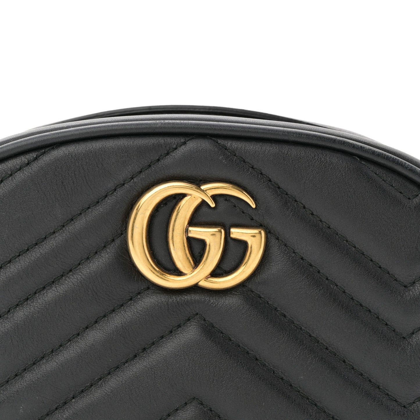 Calfskin Matelasse GG Marmont Belt Bag 85 34 Black