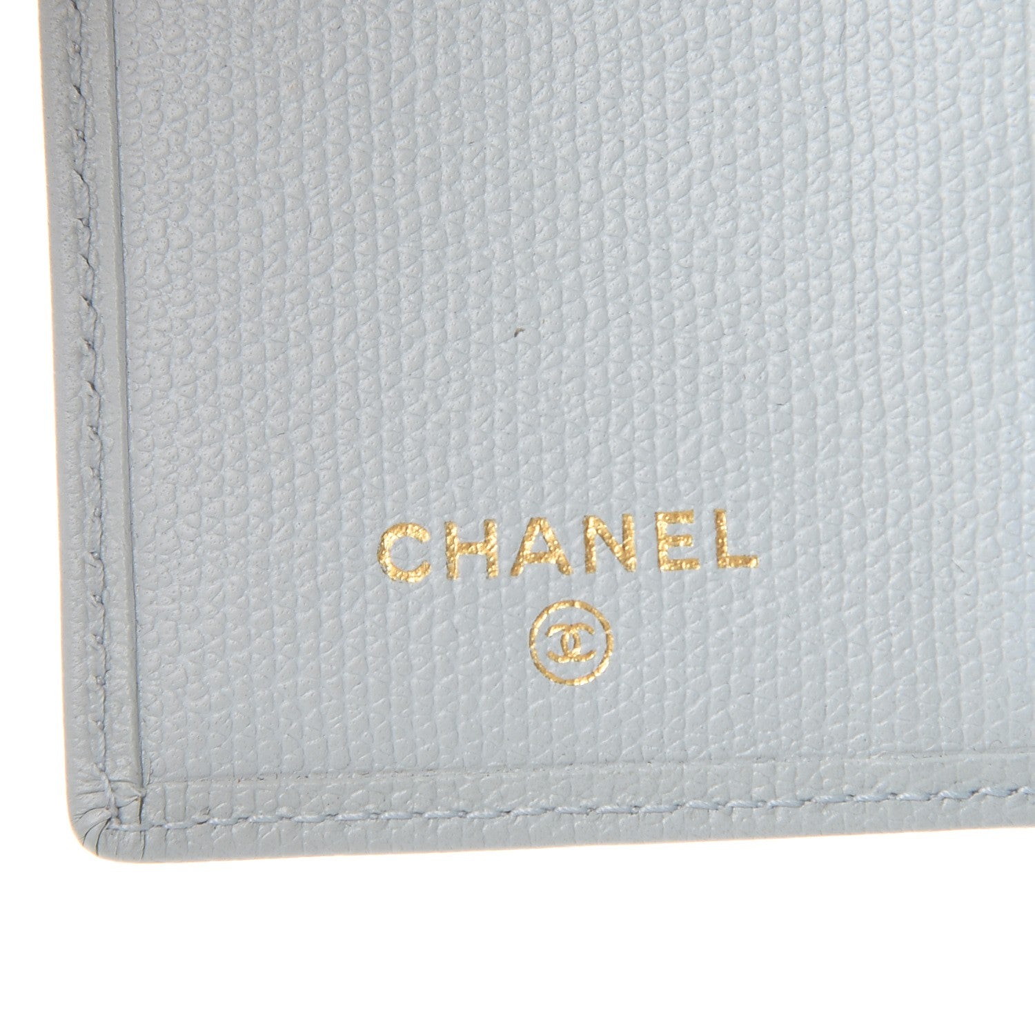 Chanel Grained Calfskin Small CC Button Pocket Agenda Cover Light Blue 6 of 9