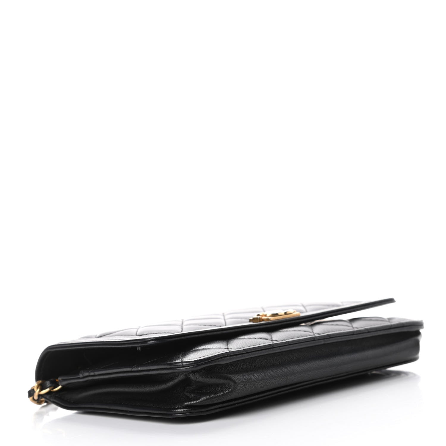 Chanel Lambskin Quilted Boy Wallet On Chain WOC Black 3 of 7