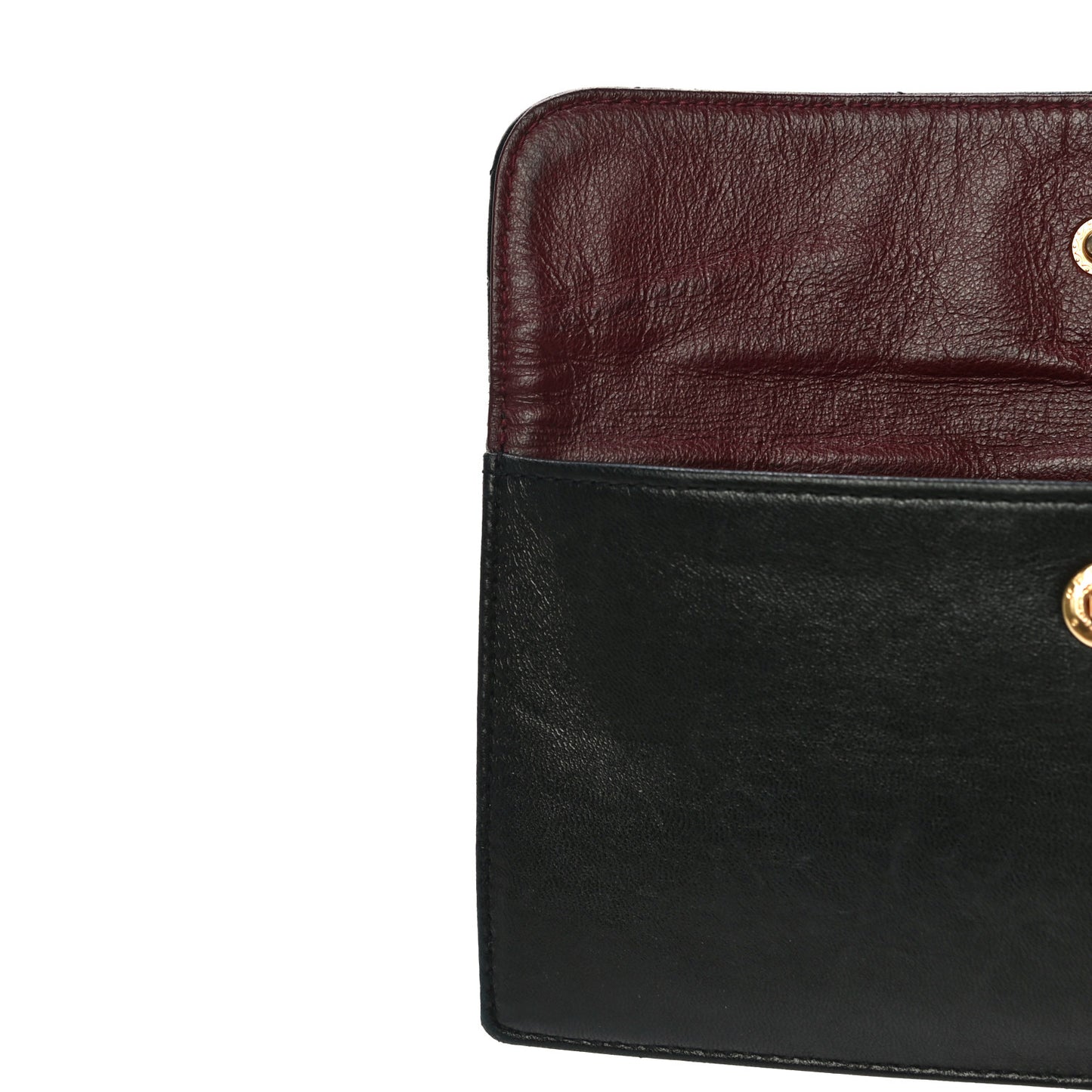 Lambskin Quilted Flap Pouch Black