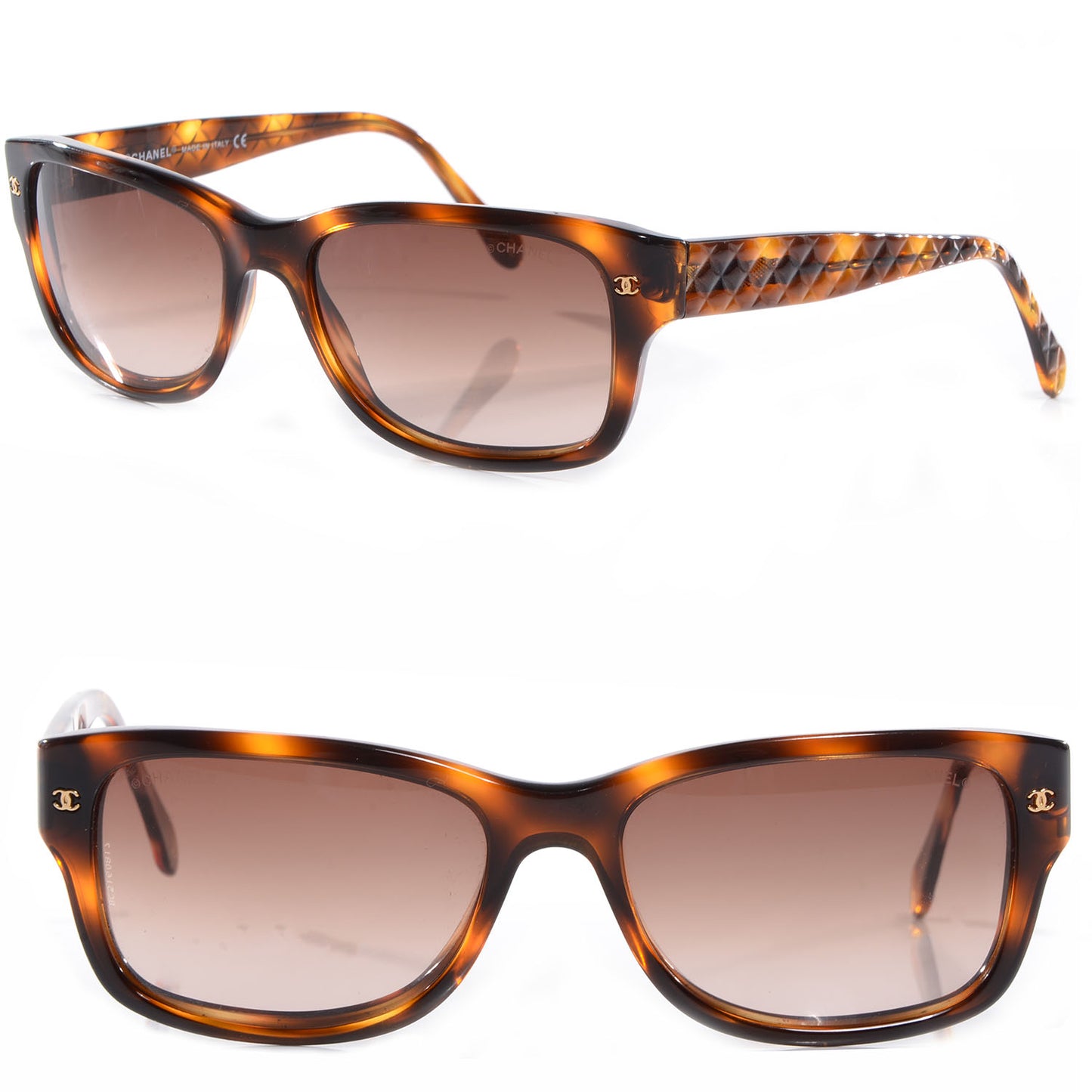 Tortoise Quilted CC Sunglasses 5126