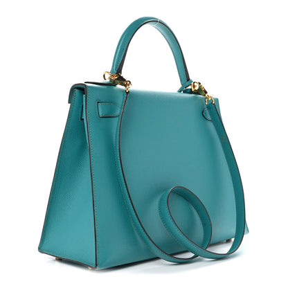 Hermes Epsom Horseshoe Kelly Sellier 28 Vert Verone 3 of 15