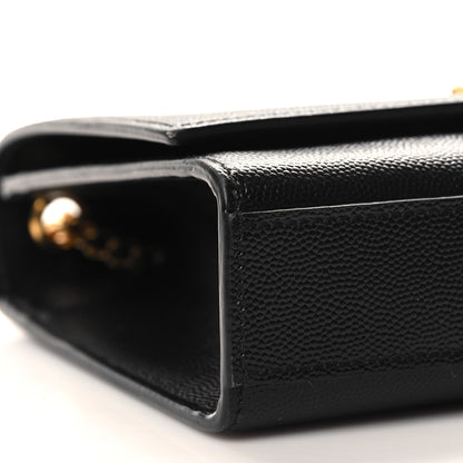 Saint Laurent Grain De Poudre Medium Classic Monogram Kate Satchel Black 8 of 10