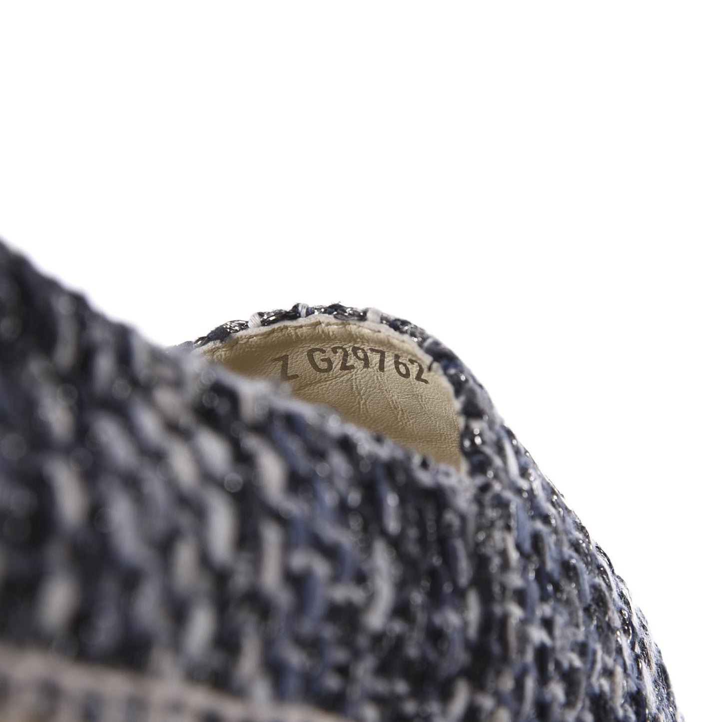 Metallic Tweed Lambskin CC Espadrilles 38 Black Silver