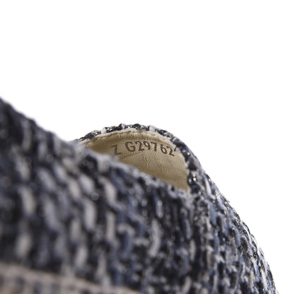 Chanel Metallic Tweed Lambskin CC Espadrilles 38 Black Silver 11 of 11
