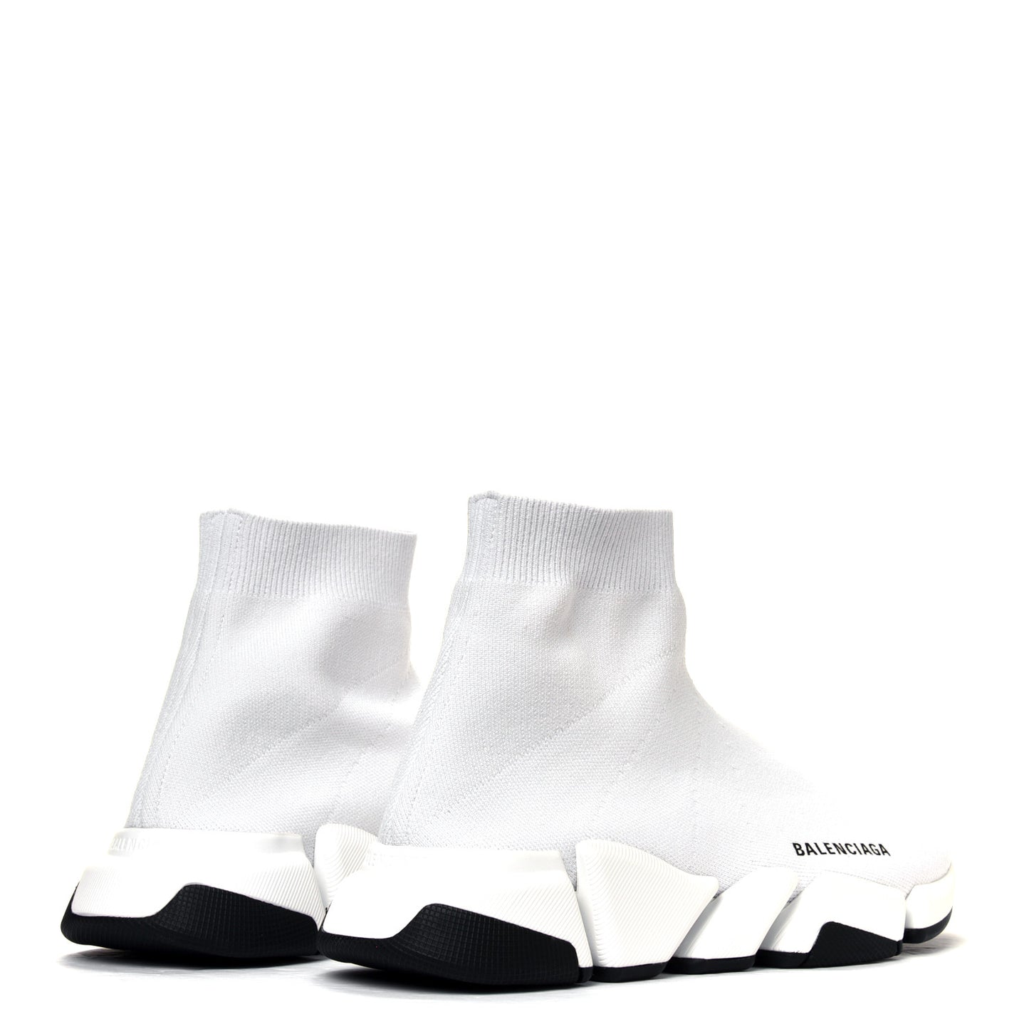 Technical 3D Recycled Knit Bi-Color Sole Womens Speed 2.0 Sneakers 41 White Black