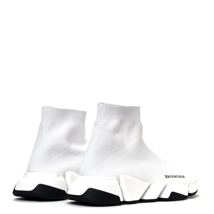 Balenciaga Technical 3D Recycled Knit Bi-Color Sole Womens Speed 2.0 Sneakers 41 White Black 3 of 4