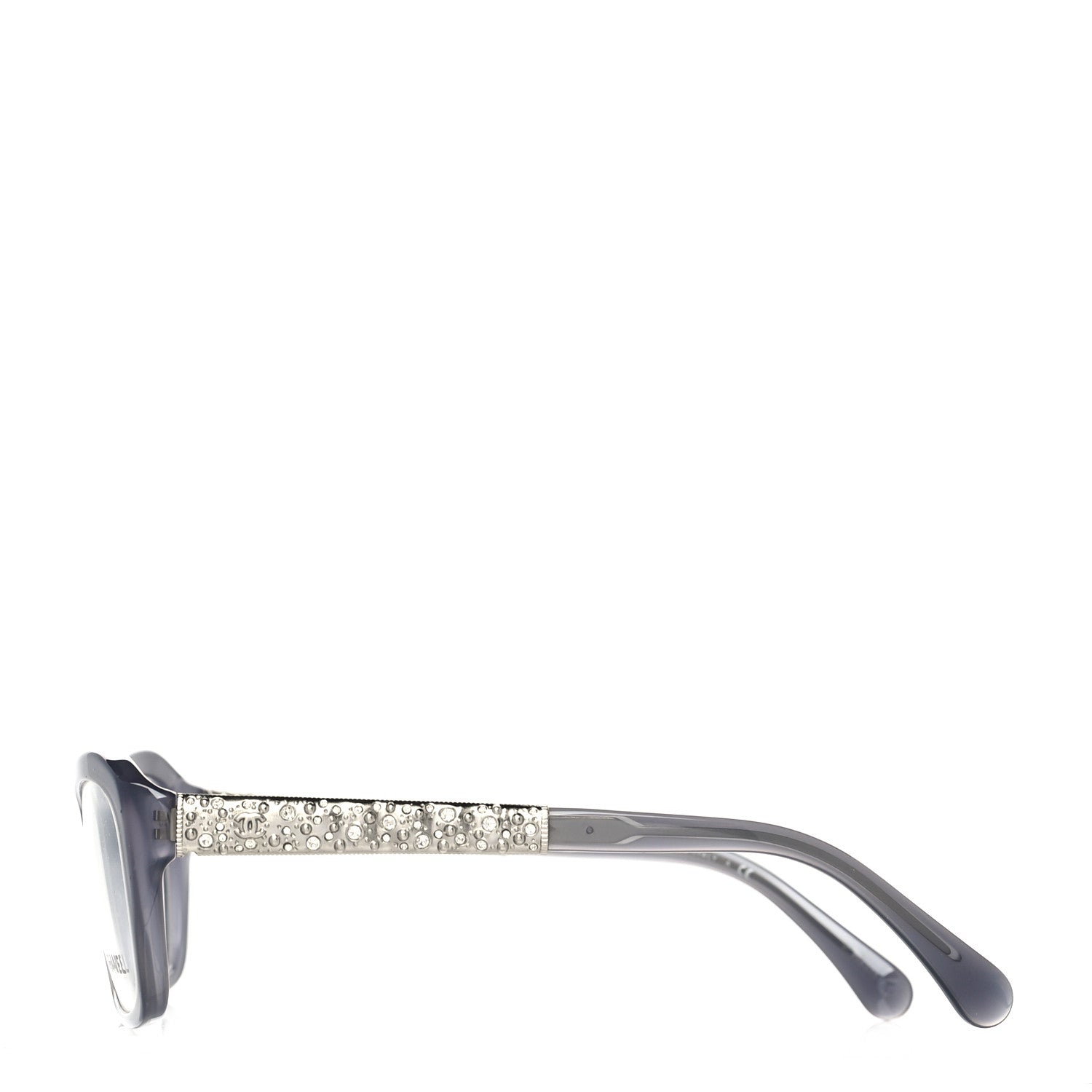 Chanel Crystal Bijou Cat Eye Eyeglasses 3297-B-A Grey 3 of 8