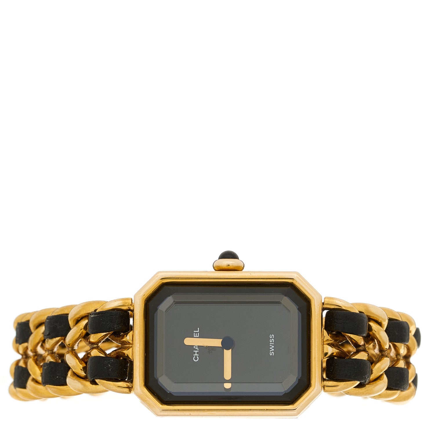 Chanel Stainless Steel Lambskin 20mm Chain Premiere Quartz Watch Gold M 2 of 4