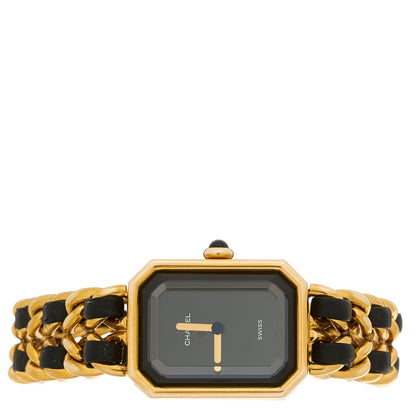 Chanel Stainless Steel Lambskin 20mm Chain Premiere Quartz Watch Gold M 2 of 4