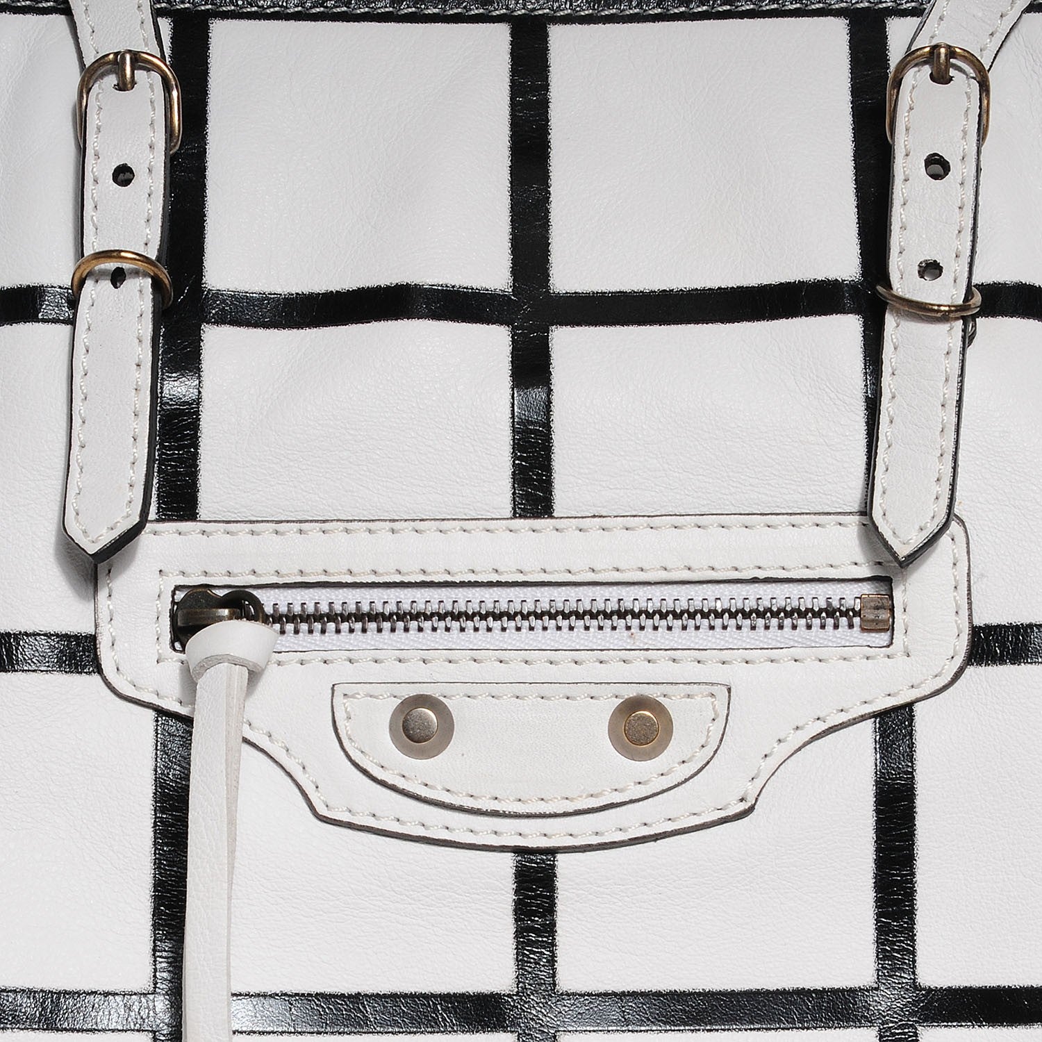 Balenciaga Calfskin Papier Embossed A4 Carreaux Tote 10 of 13