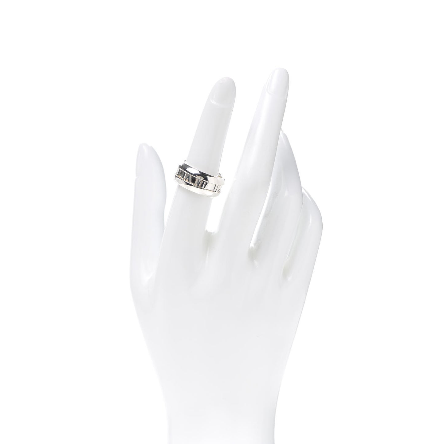 Sterling Silver Atlas Band Ring 54 6.75