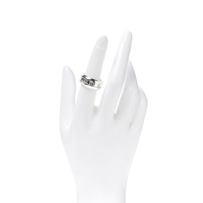 Tiffany Sterling Silver Atlas Band Ring 54 6.75 2 of 4