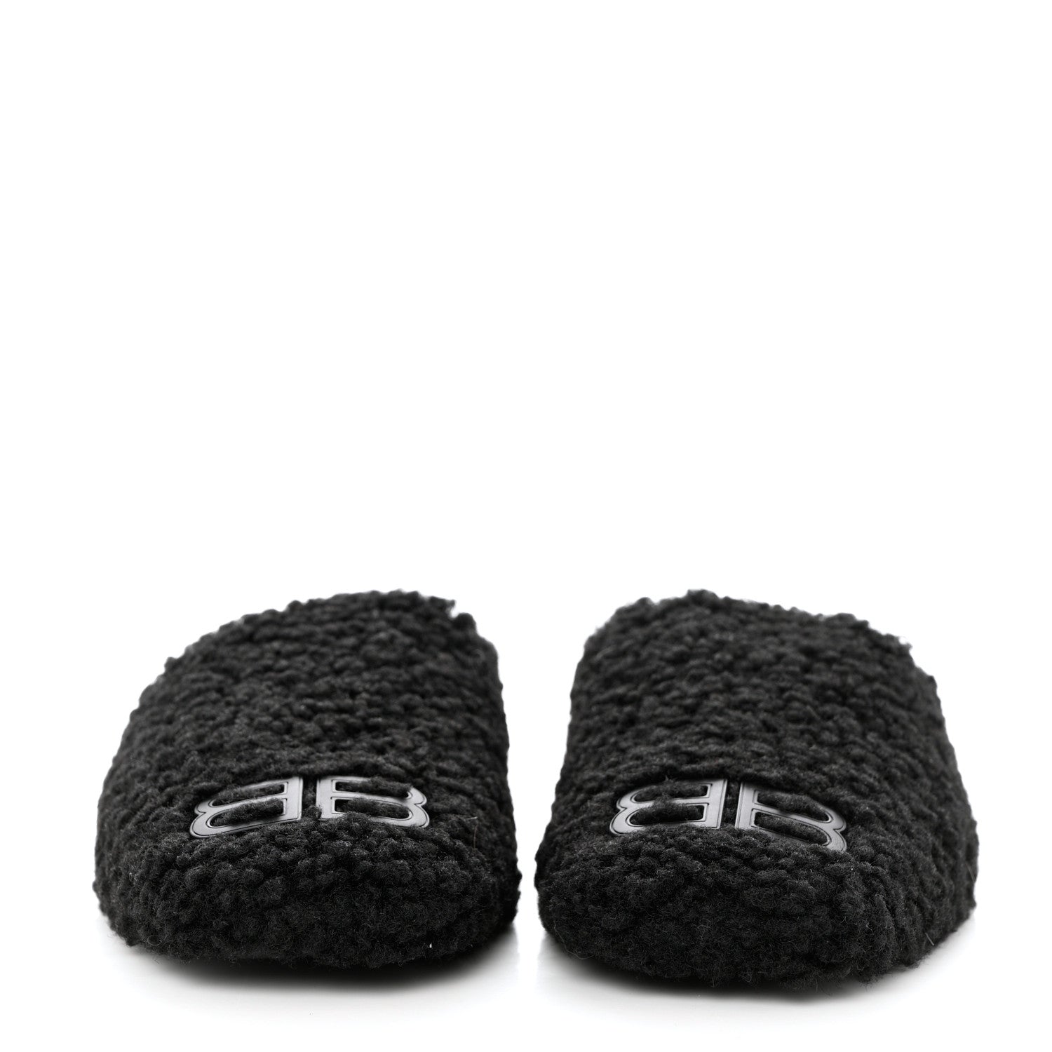 Balenciaga Faux Shearling Cosy BB Mules 37 Black 2 of 9