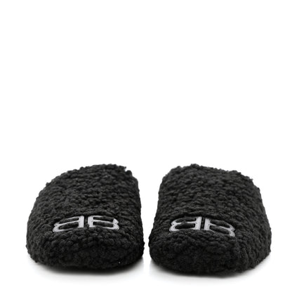 Balenciaga Faux Shearling Cosy BB Mules 37 Black 2 of 9