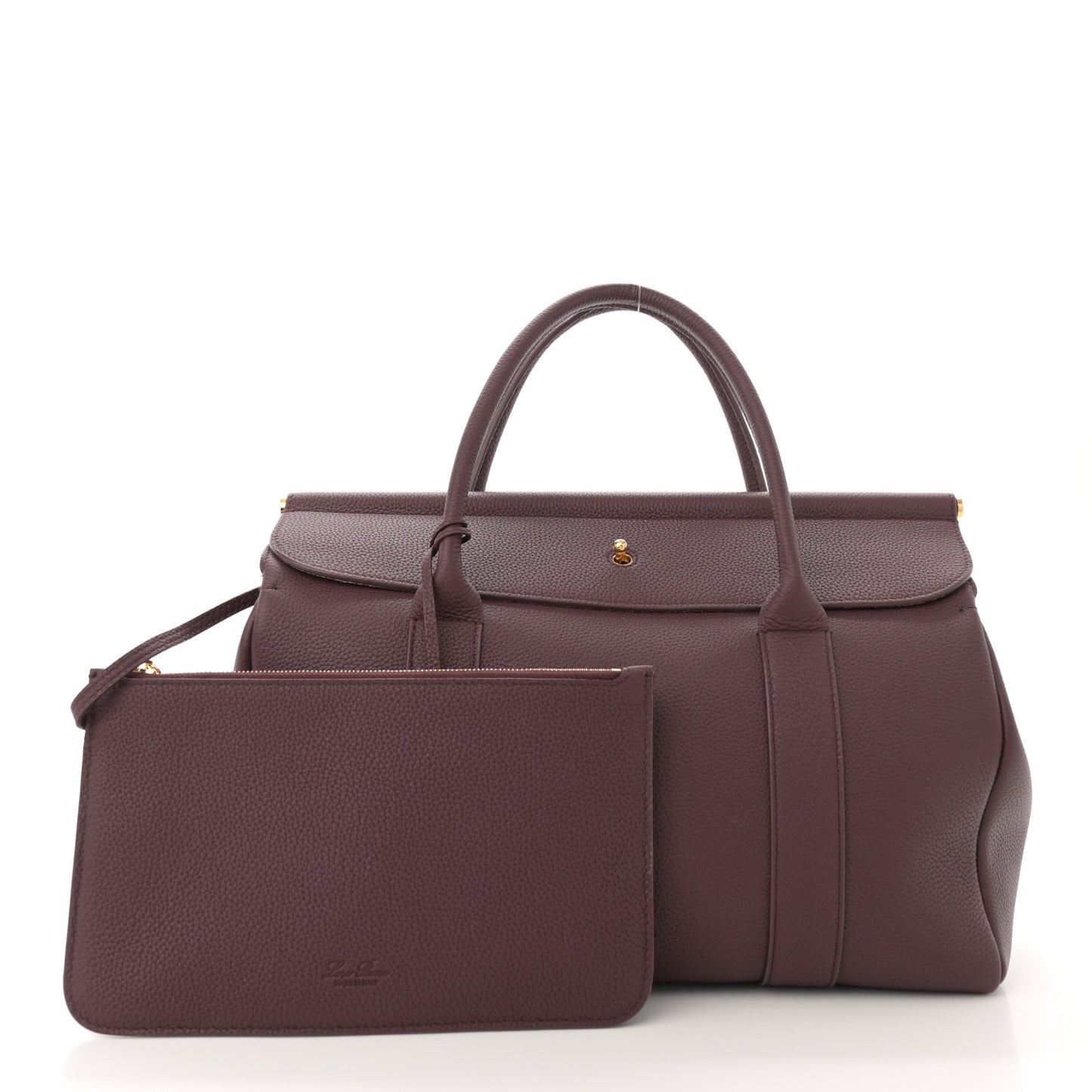 Grained Calfskin L32 Loom Bag Azuki Beans