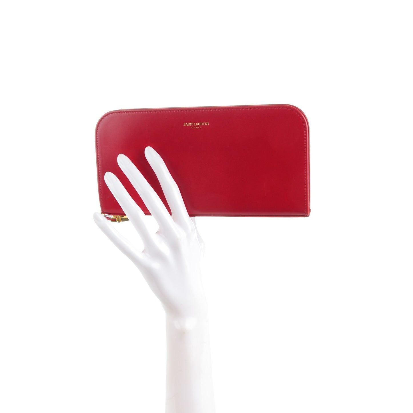 Calfskin Classic Zip Around Continental Wallet Rouge Orient