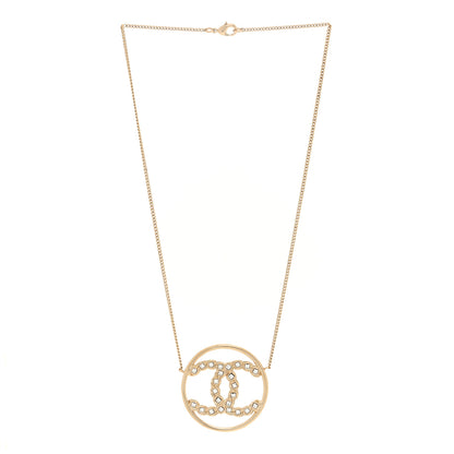 Chanel Baguette Crystal High Society CC Pendant Necklace Gold 3 of 4