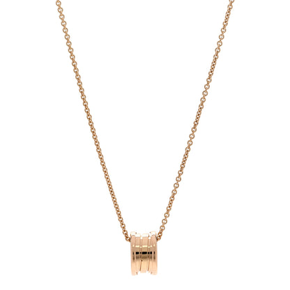 Bulgari 18K Rose Gold B.Zero1 Pendant Necklace 1 of 4