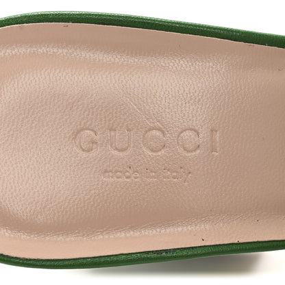 Gucci Malaga Kid GG Marmont Fringe 75mm Slide Sandals 38.5 New Shamarock 8 of 11