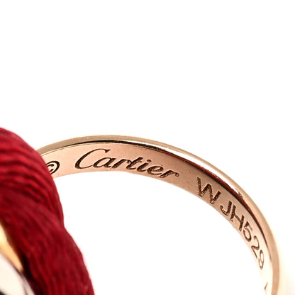 Cartier 18K Pink Yellow White Gold Trinity Cord Bracelet Red 3 of 4