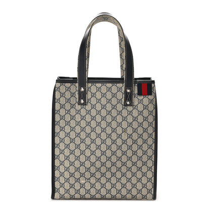 Gucci GG Plus Monogram Small Signature Web Loop Vertical Tote Navy 1 of 10