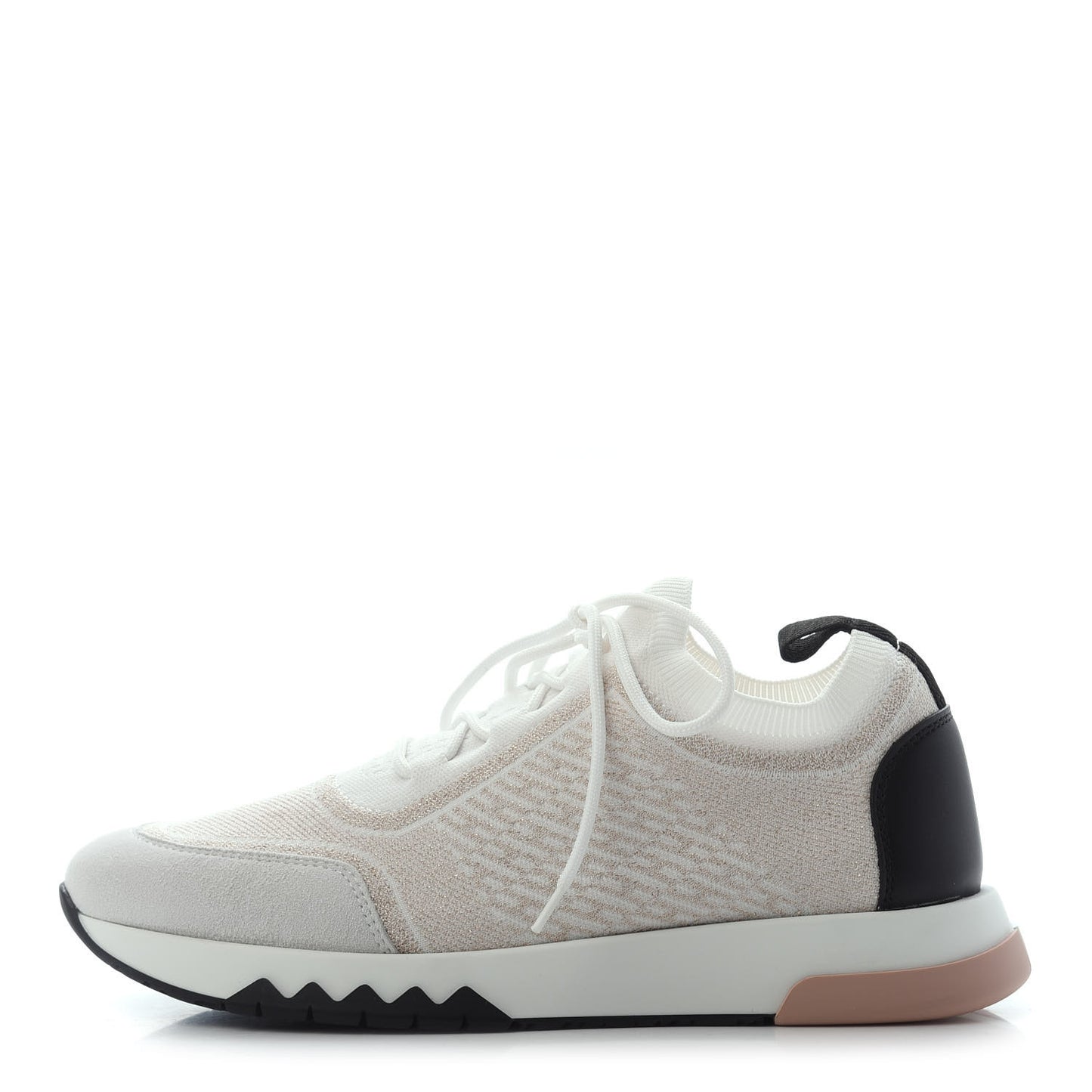 Technical Canvas Goatskin Womens Addict Sneakers 36 Multicolor Rose Dore