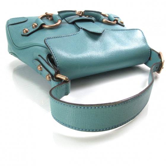 Leather Horsebit Flap Blue