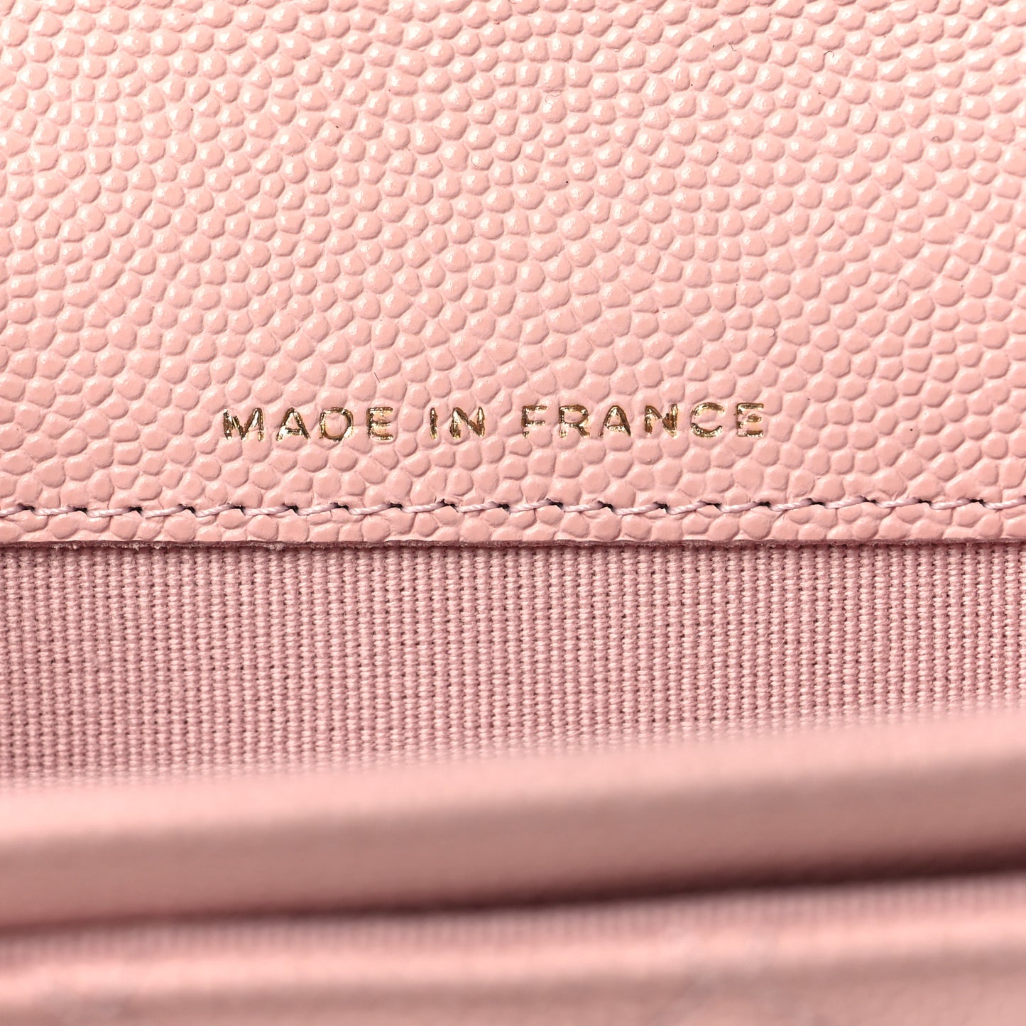 Caviar Quilted Flap Card Holder Wallet Light Pink