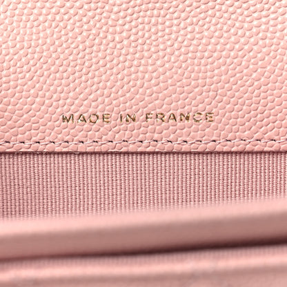 Chanel Caviar Quilted Flap Card Holder Wallet Light Pink 7 of 9