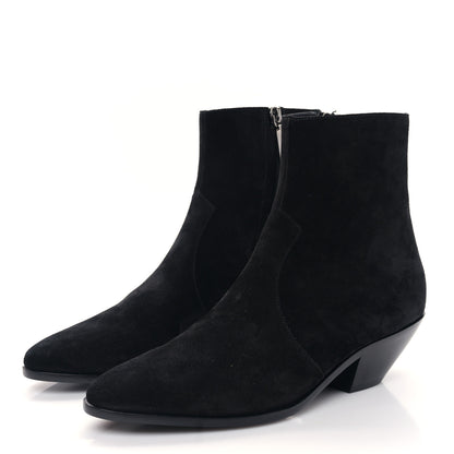 Saint Laurent Suede Chelsea Boots 38.5 Black 3 of 9